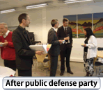 After public defense party