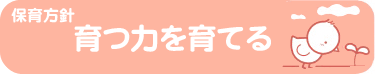 保育方針 育つ力を育てる
